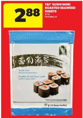 Real Canadian Superstore T & T SUSHI NORI ROASTED SEAWEED SHEETS offer