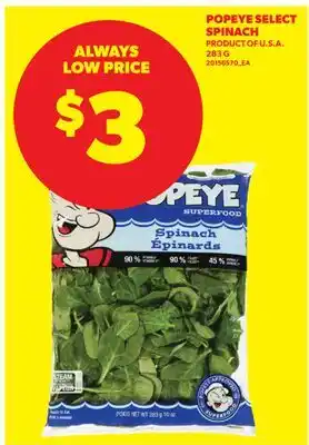 Real Canadian Superstore POPEYE SELECT SPINACH offer