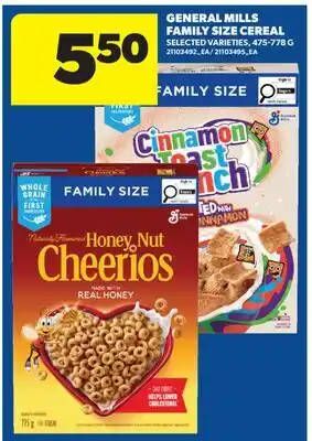 Real Canadian Superstore GENERAL MILLS FAMILY SIZE CEREAL offer