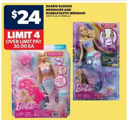 Real Canadian Superstore BARBIE GARDEN MERMAIDS AND BUBBLETASTIC MERMAID offer