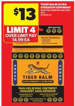 Real Canadian Superstore TIGER BALM ULTRA STRENGTH OINTMENT offer