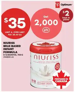 Real Canadian Superstore NIURISS MILK-BASED INFANT FORMULA 0-12 MONTHS offer