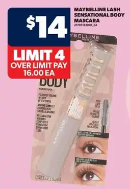 Real Canadian Superstore MAYBELLINE LASH SENSATIONAL BODY MASCARA offer