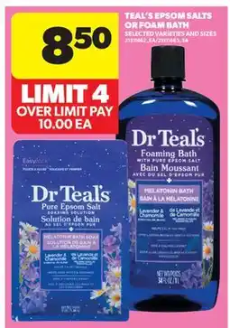 Real Canadian Superstore TEAL'S EPSOM SALTS OR FOAM BATH offer
