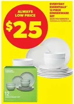 Real Canadian Superstore EVERYDAY ESSENTIALS 12 PIECE DINNERWARE SET offer
