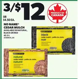 Loblaws NO NAME CEDAR MULCH offer