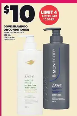 Loblaws DOVE SHAMPOO OR CONDITIONER offer