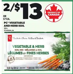 Loblaws PC VEGETABLE AND HERB SOIL offer