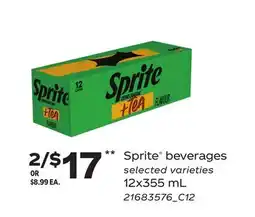 Loblaws SPRITE BEVERAGES offer