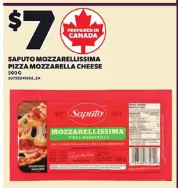 Loblaws SAPUTO MOZZARELLISSIMA PIZZA MOZZARELLA CHEESE offer