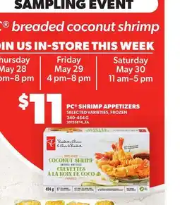 Loblaws PC SHRIMP APPETIZERS offer