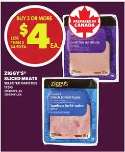 Loblaws ZIGGY'S SLICED MEATS offer