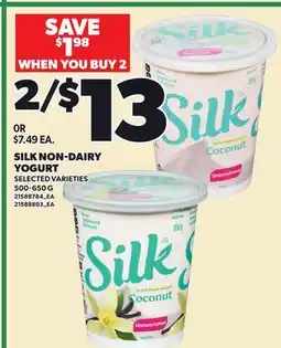 Loblaws SILK NON-DAIRY YOGURT offer