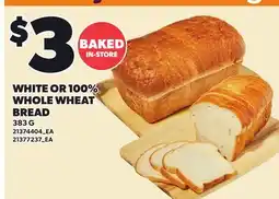 Loblaws WHITE OR 100% WHOLE WHEAT BREAD offer