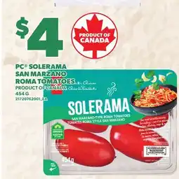 Loblaws PC SOLERAMA SAN MARZANO ROMA TOMATOES offer