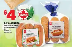 Loblaws PC GIGANTICO SAUSAGE BUNS, 6'S offer