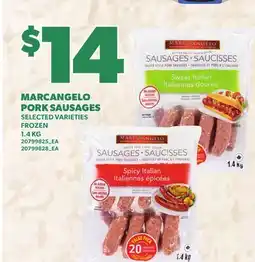 Loblaws MARCANGELO PORK SAUSAGES offer