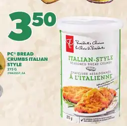 Loblaws PC BREAD CRUMBS ITALIAN STYLE offer