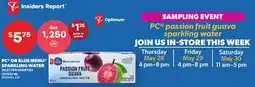 Loblaws PC OR BLUE MENU SPARKLING WATER offer