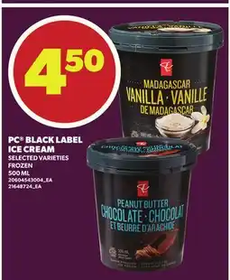Loblaws PC BLACK LABEL ICE CREAM offer