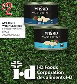 Loblaws M' LORD WATER CHESTNUT offer