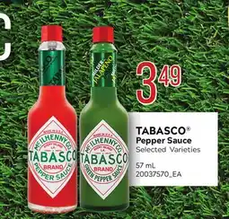 Loblaws TABASCO PEPPER SAUCE offer
