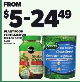 Loblaws PLANT FOOD FERTILIZER OR GRASS SEED, EACH offer
