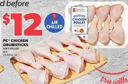Loblaws PC CHICKEN DRUMSTICKS, 8'S offer