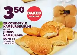 Loblaws BRIOCHE-STYLE HAMBURGER BUNS, 4'S OR JUMBO HAMBURGER BUNS, 8'S offer