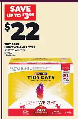 Loblaws TIDY CATS LIGHT WEIGHT LITTER offer