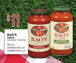 Loblaws RAO'S SAUCE offer