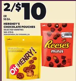 Loblaws HERSHEY'S CHOCOLATE POUCHES offer