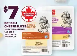 Loblaws PC DELI CHEESE SLICES offer