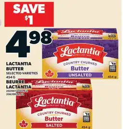 Valu-mart BEURRE LACTANTIA offer