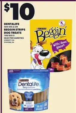 Loblaws DENTALIFE 408-595 G OR BEGGIN STRIPS DOG TREATS, 708/850 G offer
