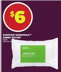 Loblaws EVERYDAY ESSENTIALS JUMBO PILLOW offer