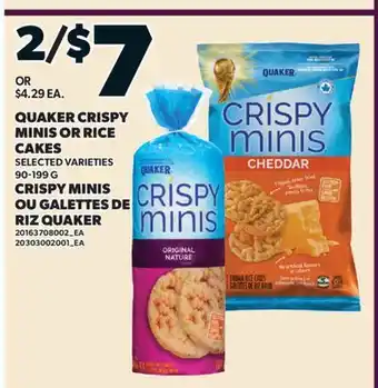 Valu-mart CRISPY MINIS OU GALETTES DE RIZ QUAKER offer