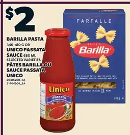 Valu-mart PÂTES BARILLA OU SAUCE PASSATA UNICO offer