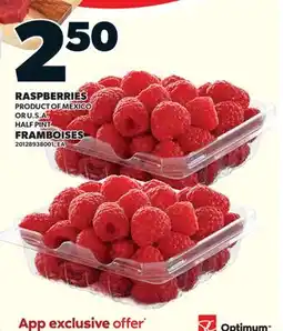 Valu-mart FRAMBOISES, HALF PINT offer