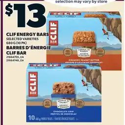 Valu-mart BARRES D'ÉNERGIE CLIF BAR, 680 G (10 PK) offer