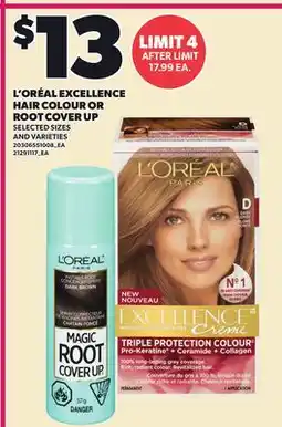 Loblaws L'OREAL EXCELLENCE HAIR COLOUR OR ROOT COVER UP offer