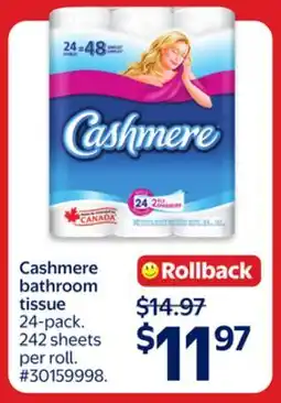 Walmart Cashmere bathroom tissue offer