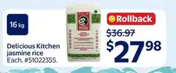 Walmart Delicious Kitchen jasmine rice offer
