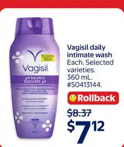 Walmart Vagisil daily intimate wash offer