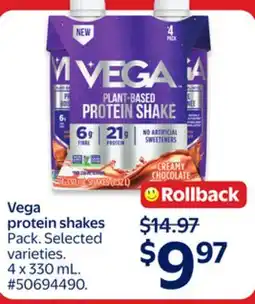 Walmart Vega protein shakes offer
