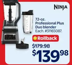 Walmart Ninja 72-oz. Professional Plus Duo blender offer