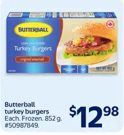 Walmart Butterball turkey burgers offer
