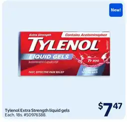 Walmart Tylenol Extra Strength liquid gels offer