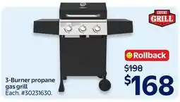 Walmart 3-Burner propane gas grill offer