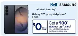 Walmart Galaxy S26 postpaid phone‡ offer